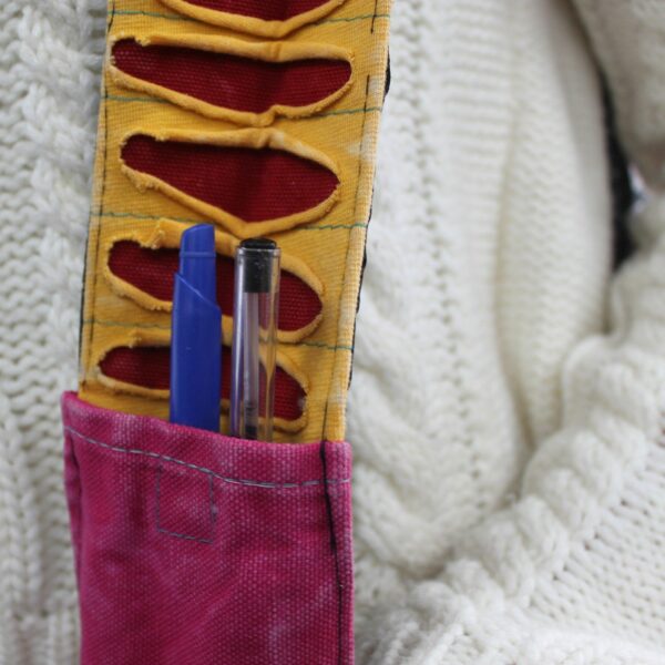 Ethnic Sling Bag - Purple / Spiral - Image 3