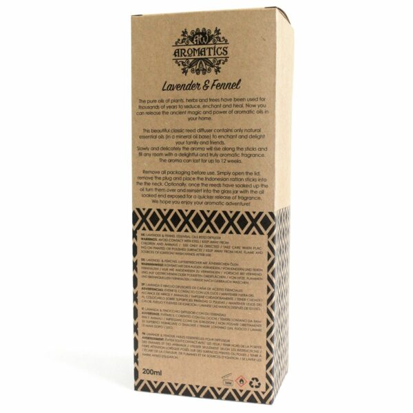 200ml Lavender & Fennel Essential Oil Reed Diffuser - Image 4