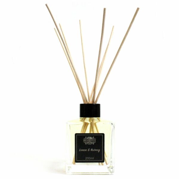 200ml Lemon & Nutmeg Essential Oil Reed Diffuser - Image 2