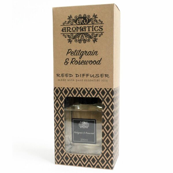 200ml Petitgrain & Rosewood Essential Oil Reed Diffuser - Image 3