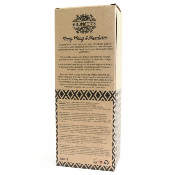 200ml Ylang Ylang & Mandarin Essential Oil Reed Diffuser - Image 4