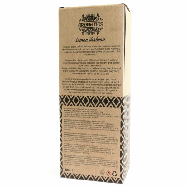 200ml Lemon Verbena Essential Oil Reed Diffuser - Image 4