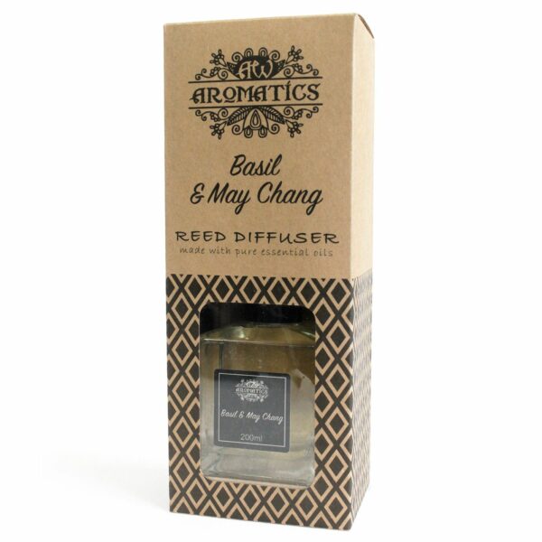 200ml Basil & Maychang Essential Oil Reed Diffuser - Image 3