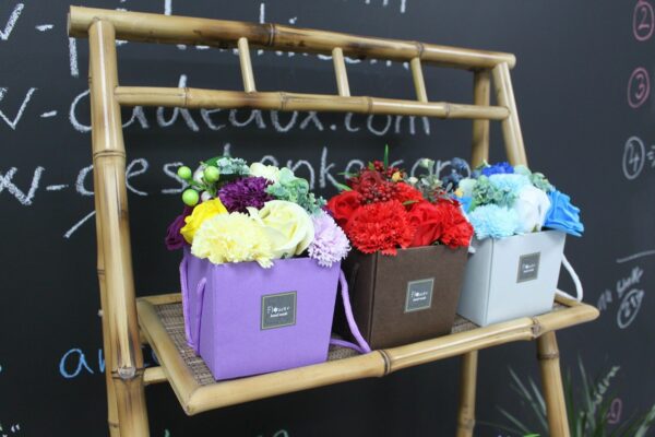 Soap Flower Bouquet - Red Rose & Carnation - Image 3