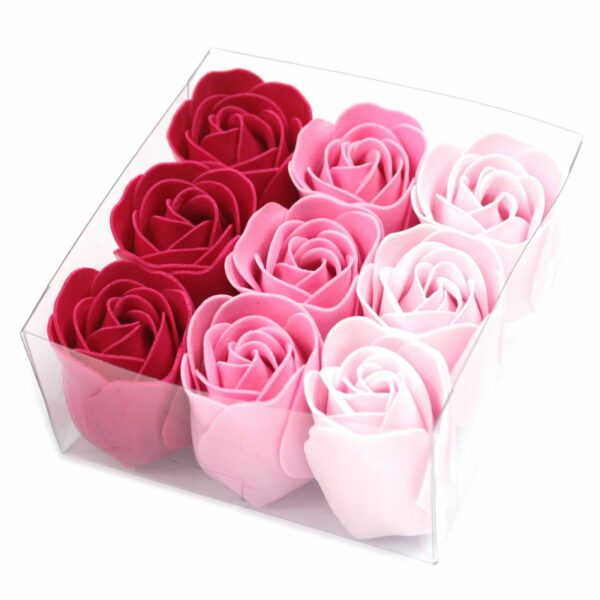 Set of 9 Soap Flowers - Pink  Roses - Image 4