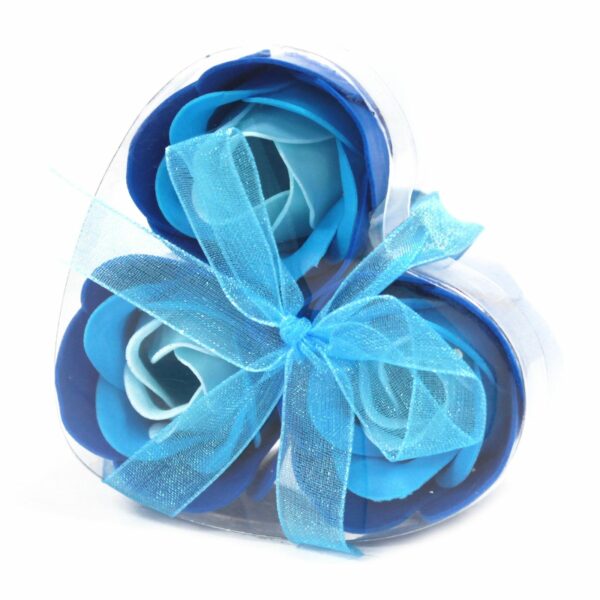Set of 3 Soap Flower Heart Box - Lavender Roses - Image 4
