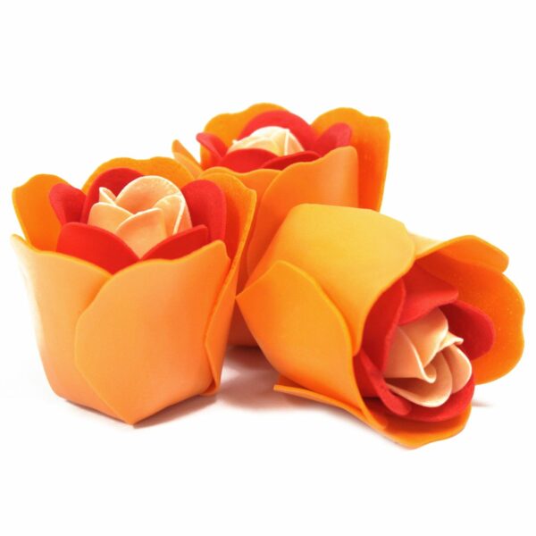 Set of 3 Soap Flower Heart Box - Peach Roses - Image 4