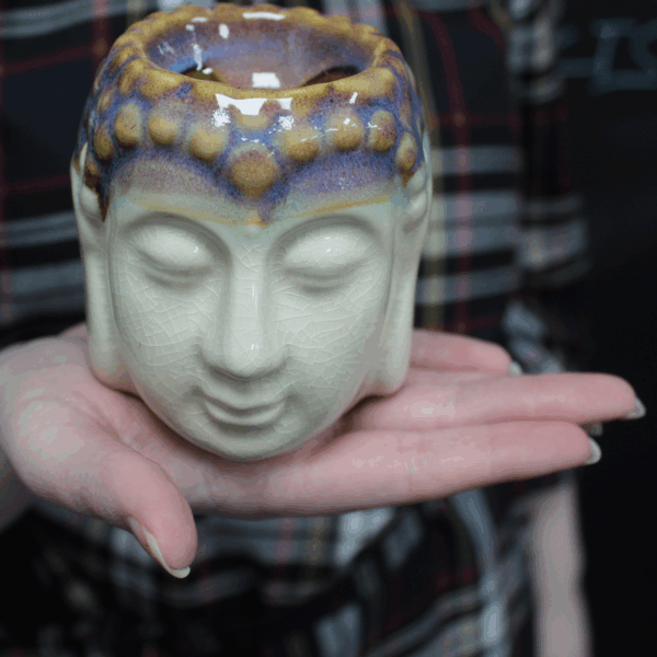 Buddha Oil Burner - Ivory & Mint - Image 2