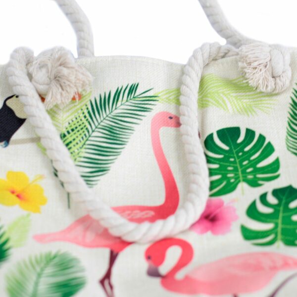 Rope Handle Bag - Flamingo & More - Image 3