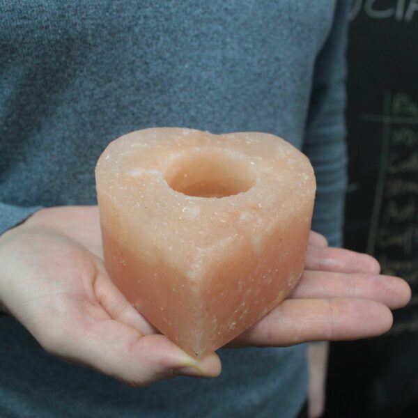 Salt Candle Holder - Med Heart - Image 2