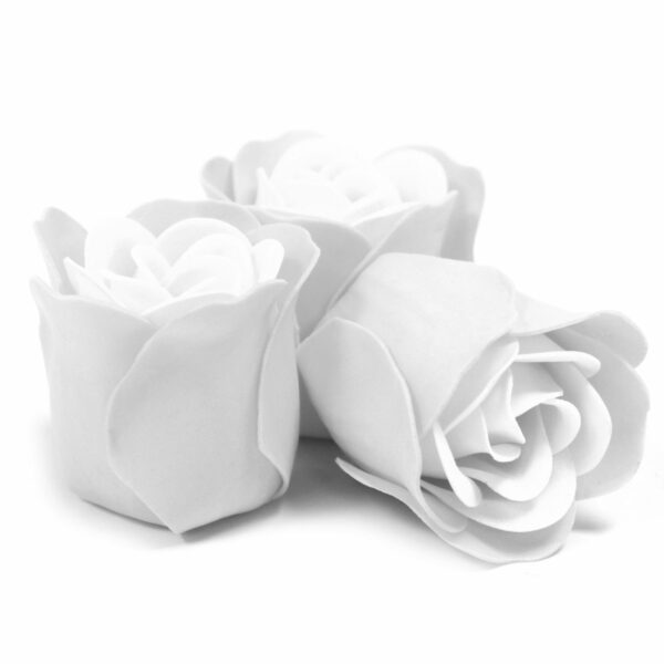 Set of 3 Soap Flower Heart Box - White - Image 3