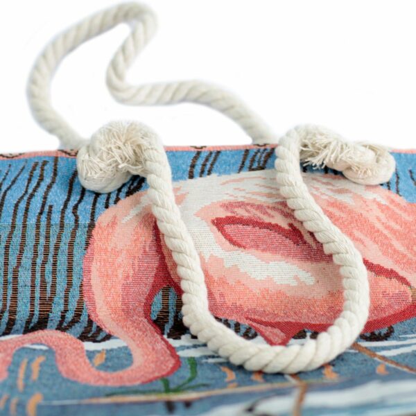 Rope Handle Bag - Pink Flamingo - Image 6