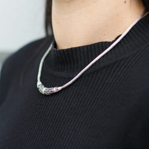 Silver & Gold Necklace - Tribal - Image 7