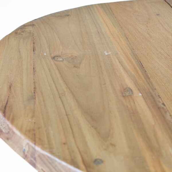 Round Folding Coffee Table - 50cm - Recycled Wood - Image 6