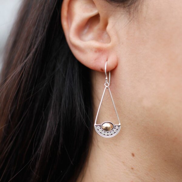 Silver & Gold Earring - Luna Balance - Image 7
