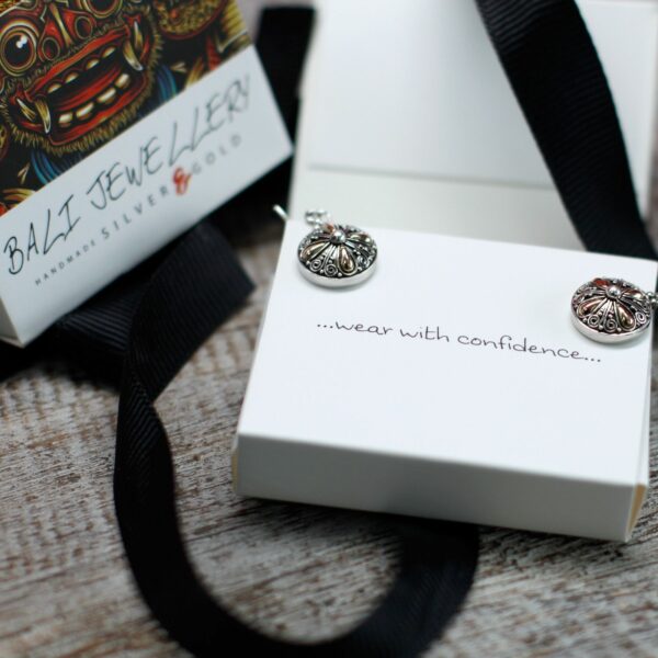 Silver & Gold Earring - Mandala Hearts - Image 10