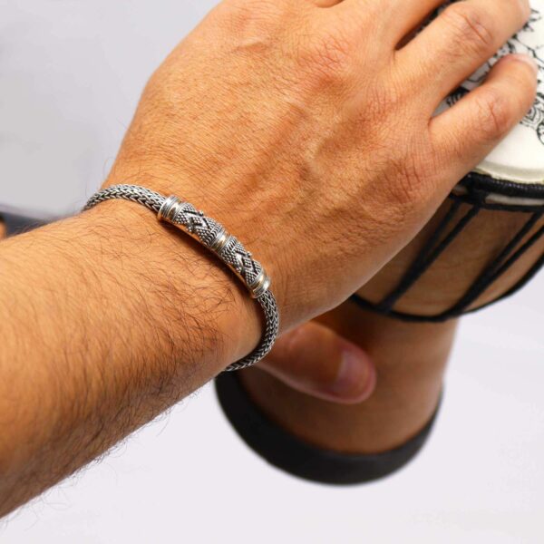 Silver & Gold Bracelet - Unisex Single Chain - Image 10