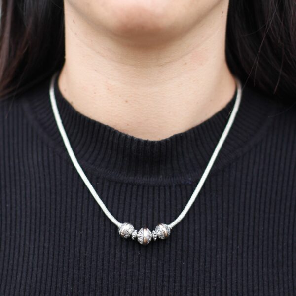 Silver & Gold Necklace -Tri - Image 6