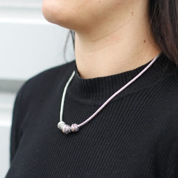 Silver & Gold Necklace -Tri - Image 7