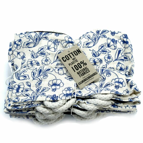 Cotton Wheat Bag with Rope Handles - Floral Patterns - Image 3