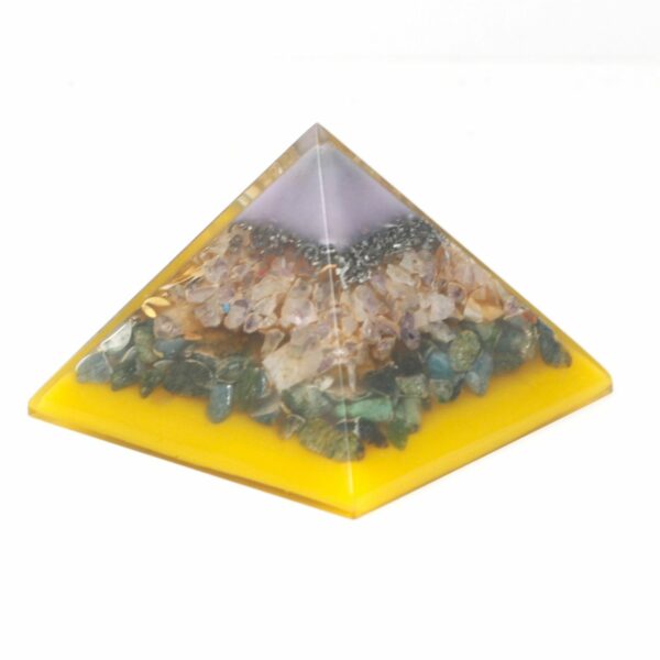 Lrg Organite Pyramid 70mm - Tree（gold base) - Image 2