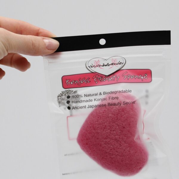 Konjac Heart Sponge - Rose - Image 8