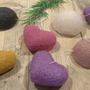 Konjac Heart Sponge - Peach