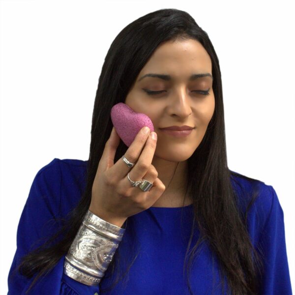 Konjac Heart Sponge - Peach - Image 5