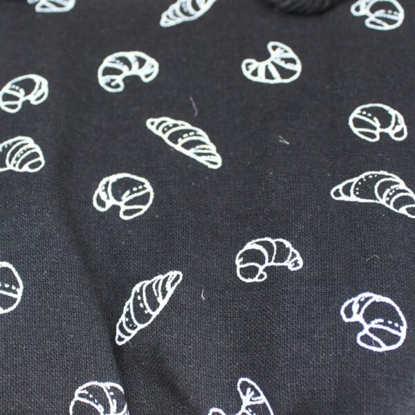 Natural Jute Cotton Gift Bag - Black Lining - Small - Image 2