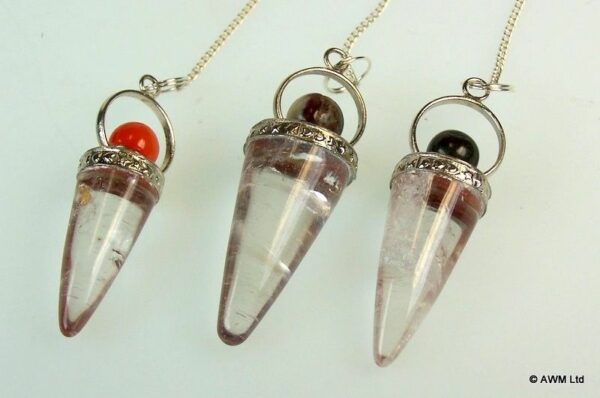 Rock Crystal Cone & Silver Ring - Asst