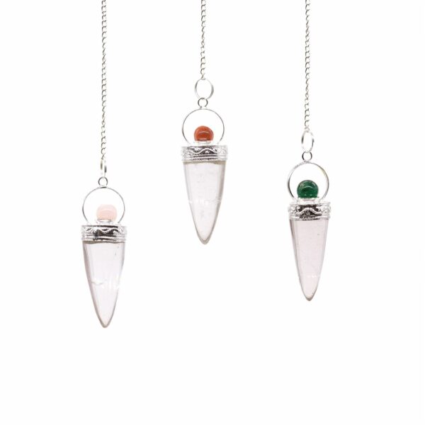 Rock Crystal Cone & Silver Ring - Asst - Image 2