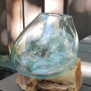 Molten Glass on Wood - Medium Bowl