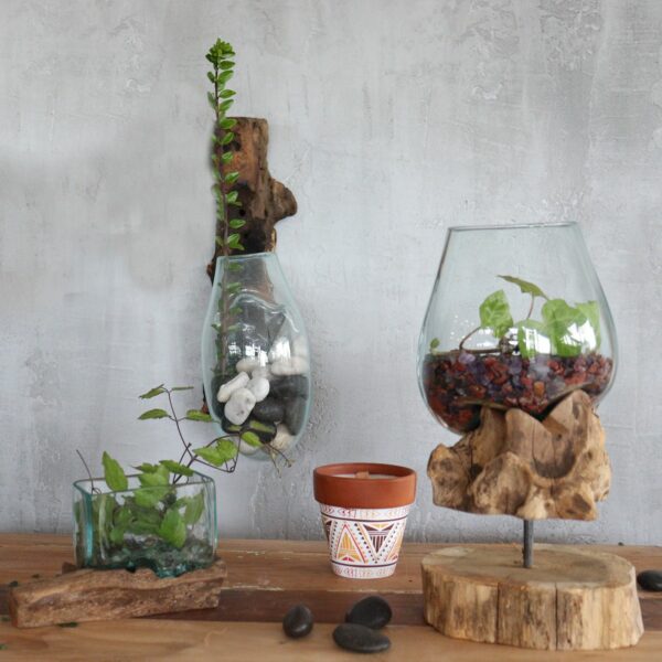 Molten Glass on Wood - Hanging Bowl - Image 5