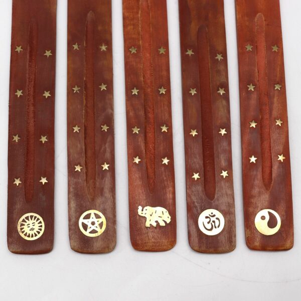 Brass Inlaid Ashcatcher - Mango Wood - Image 7