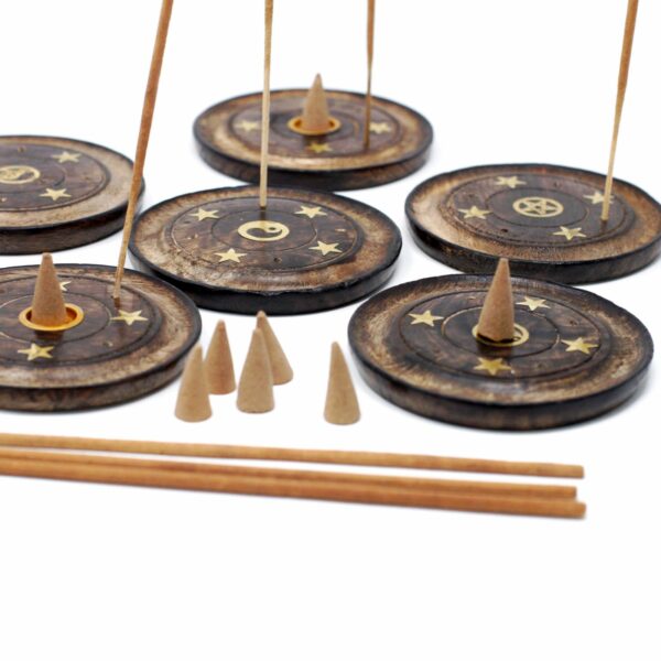 Mango Wood Disc 10cm (Cone & Incense) - Image 5