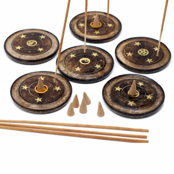 Mango Wood Disc 10cm (Cone & Incense) - Image 6