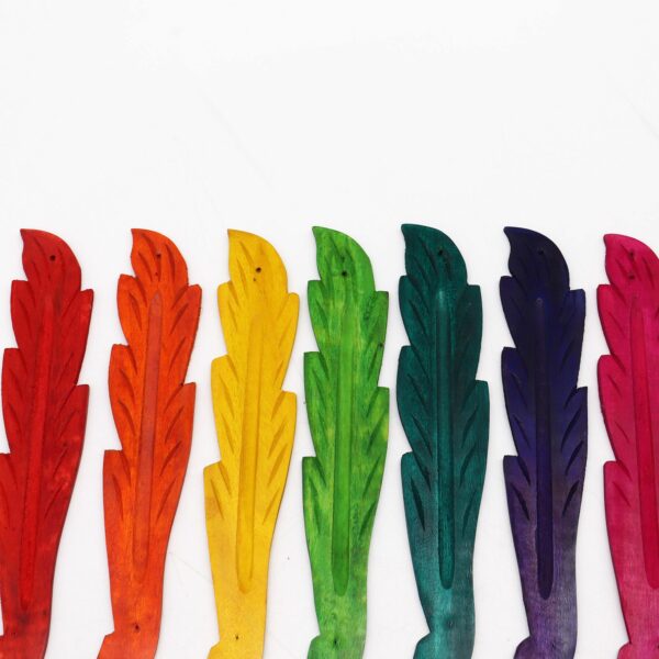 Leaf Coloured Ashcatcher 10" - Mango Wood - Image 7