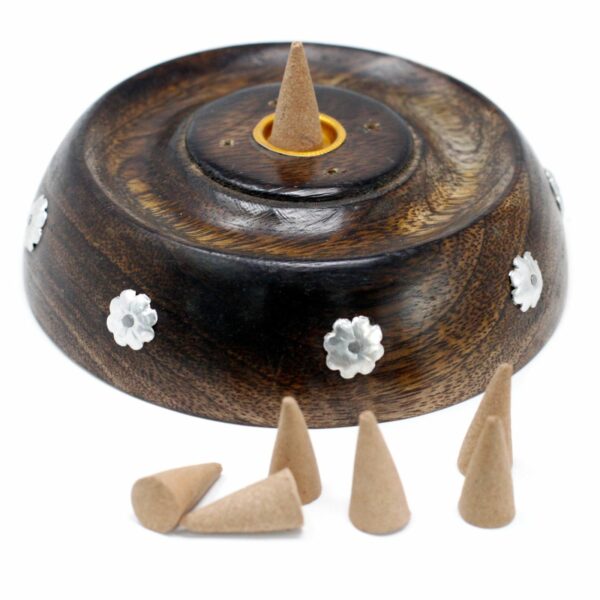 Cone & Stick Burner- Asst Design - Mango Wood - Image 4