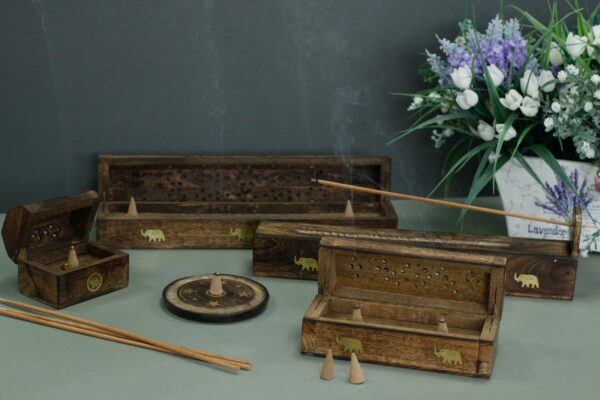 Cone & Stick Burner- Asst Design - Mango Wood - Image 6