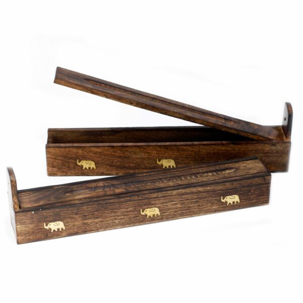Mango Wood Incense Box - Assorted - Image 2