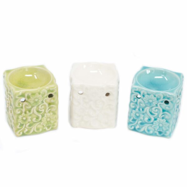 Classic Small Square Floral Oil Burners (aast) - Image 2