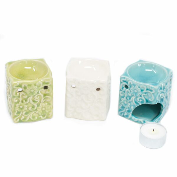 Classic Small Square Floral Oil Burners (aast) - Image 4
