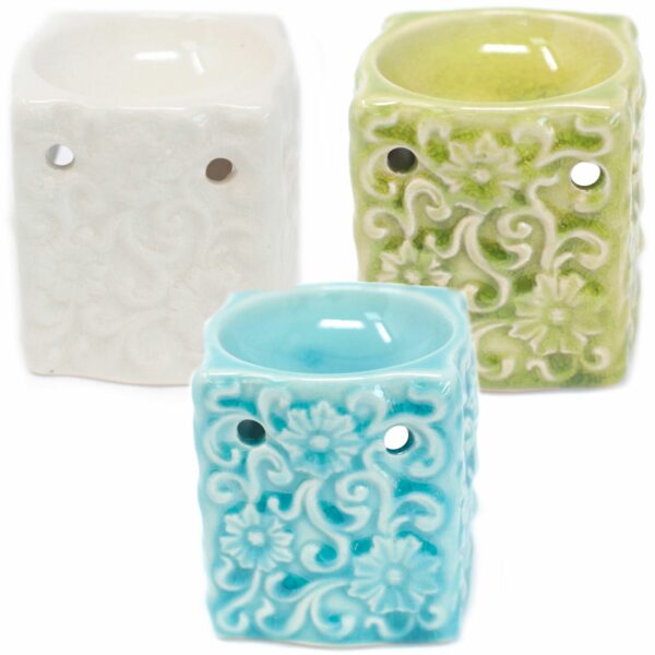Classic Small Square Floral Oil Burners (aast) - Image 9