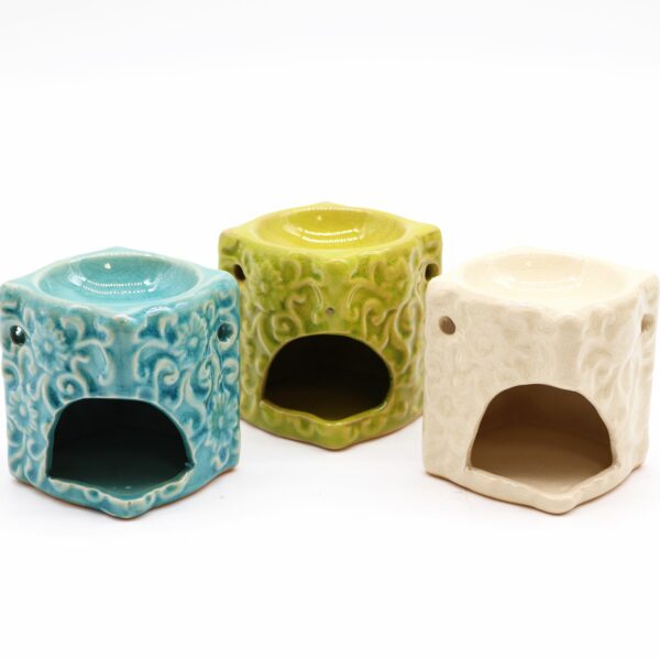 Classic Small Square Floral Oil Burners (aast) - Image 14