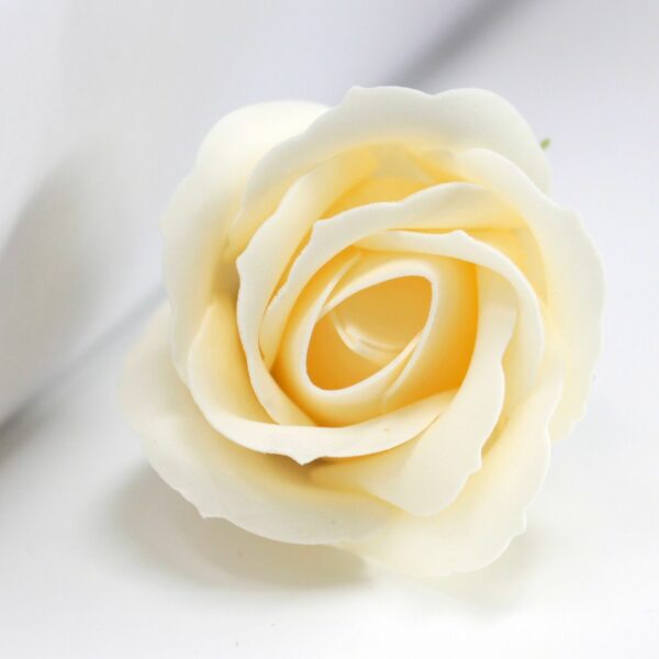 Craft Soap Flowers - Med Rose - Ivory - Image 2