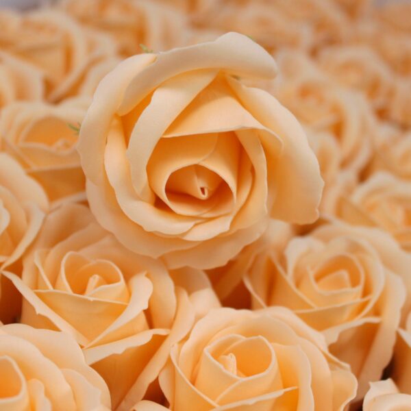 Craft Soap Flowers - Med Rose - Peach - Image 2