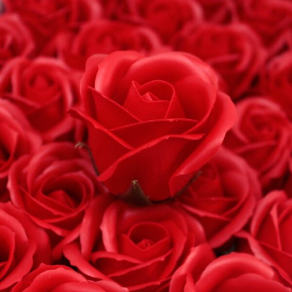 Craft Soap Flowers - Med Rose - Red - Image 3