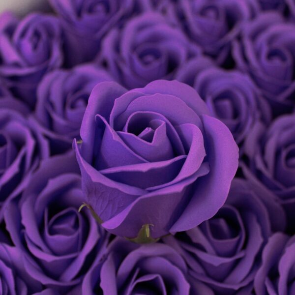 Craft Soap Flowers - Med Rose - Lavender - Image 3
