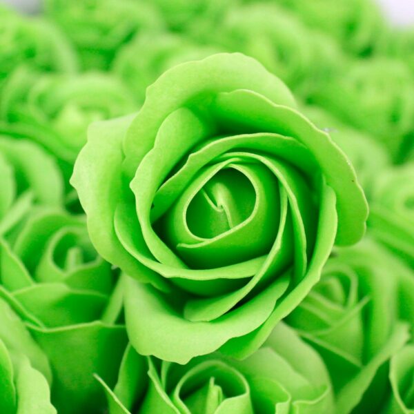 Craft Soap Flowers - Med Rose - Green - Image 2