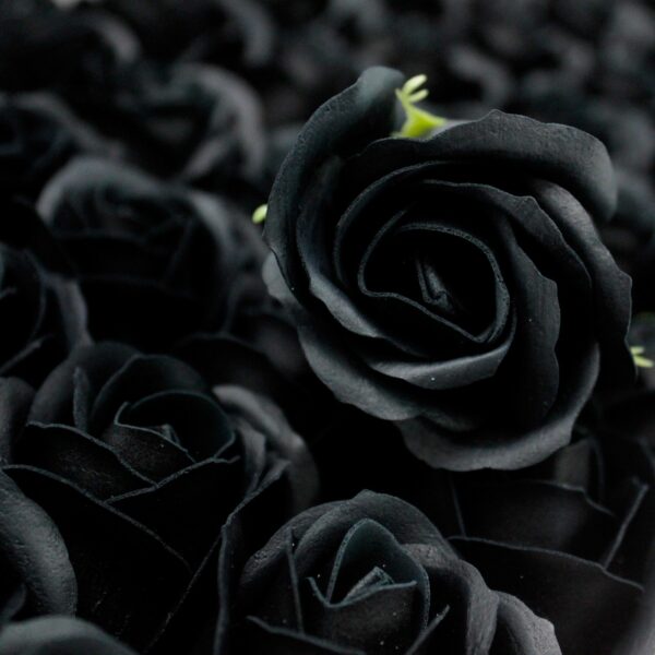 Craft Soap Flowers - Med Rose - Black - Image 2